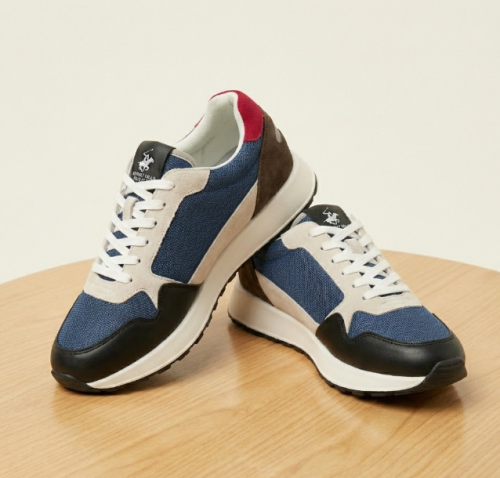 Basket polo Bleu