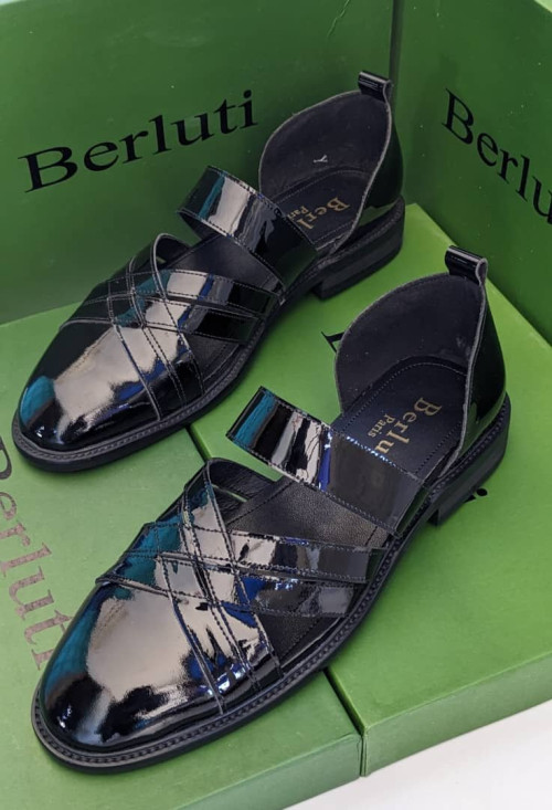 Berluti Patent Leather Sandals